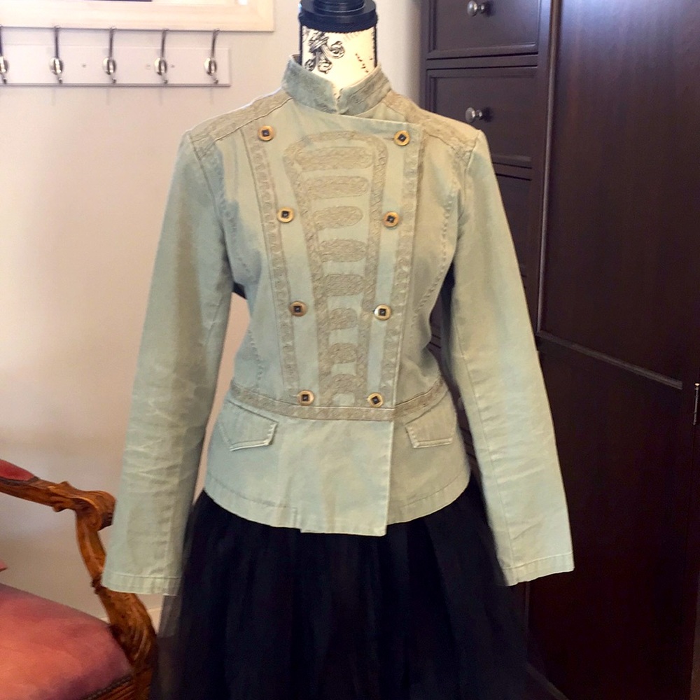 Ruff Hewn Cotton jacket olive Embroidery